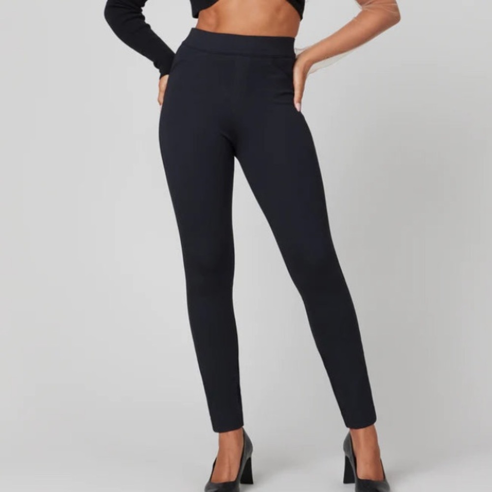 Spanx The Perfect Pant Ankle Backseam Skinny Pants Black Small S1
